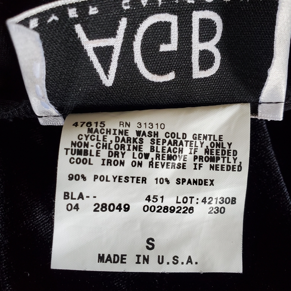 Vintage Black Velvet Maxi Skirt AGB Byer California Size Small S - Picture 6 of 7